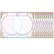 91090 Ashley Smart Poly® Chart Dry Erase Black Confetti Incentive Chart 13X 19